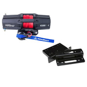 Viper V2 UTV Winch Kit 4500 lb Standard Spool With 40 Feet Black Synthetic Rope With Mount For Kawasaki Teryx 750 2008-2013