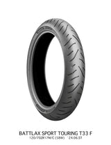 Bridgestone Sport Touring Tire Battlax T33 120-70-18 120x70x18 (59W) Radial Ply