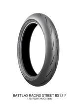 Bridgestone Hypersport Tire Battlax RS12 120-70-17 120x70x17 (58W) Radial Ply