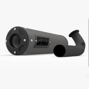 HMF Muffler Polaris RZR XP/4 Turbo/S 16-21 Gun Metal Titan-SS Big Core Full System Exhaust Blackout End Cap