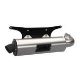 HMF Muffler Polaris RZR Turbo R 22-25 Stainless Titan-SS Slip On Exhaust Blackout End Cap