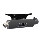 HMF Muffler Polaris RZR Turbo R 22-25 Gun Metal Titan-SS Slip On Exhaust Billet End Cap