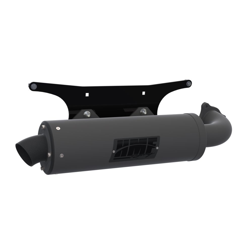 HMF Muffler Polaris RZR Turbo R 22-25 Gun Metal Titan-SS Slip On Exhaust Blackout End Cap
