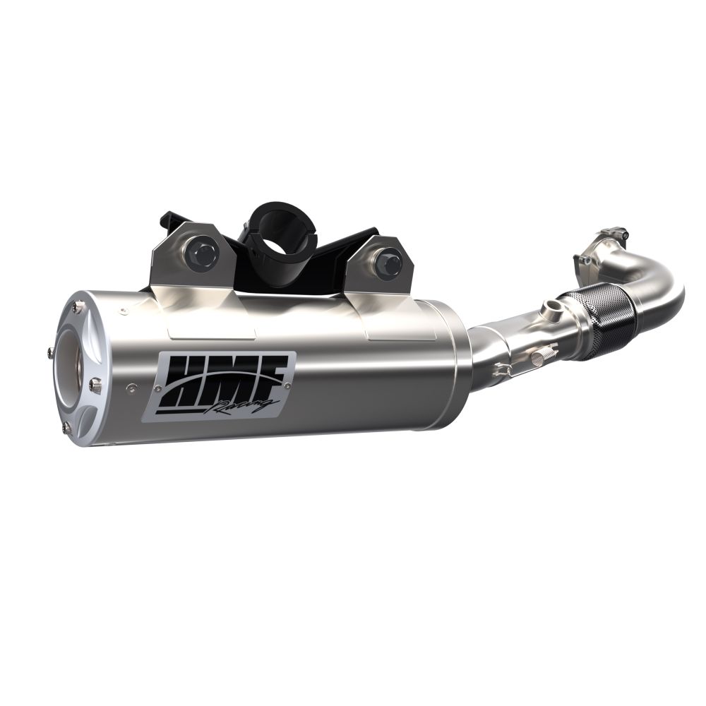 HMF Muffler Polaris RZR Turbo R 22-25 Stainless Titan-SS Big Core Full System Exhaust Billet End Cap