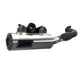 HMF Muffler Polaris RZR Turbo R 22-25 Stainless Titan-SS Big Core Full System Exhaust Blackout End Cap