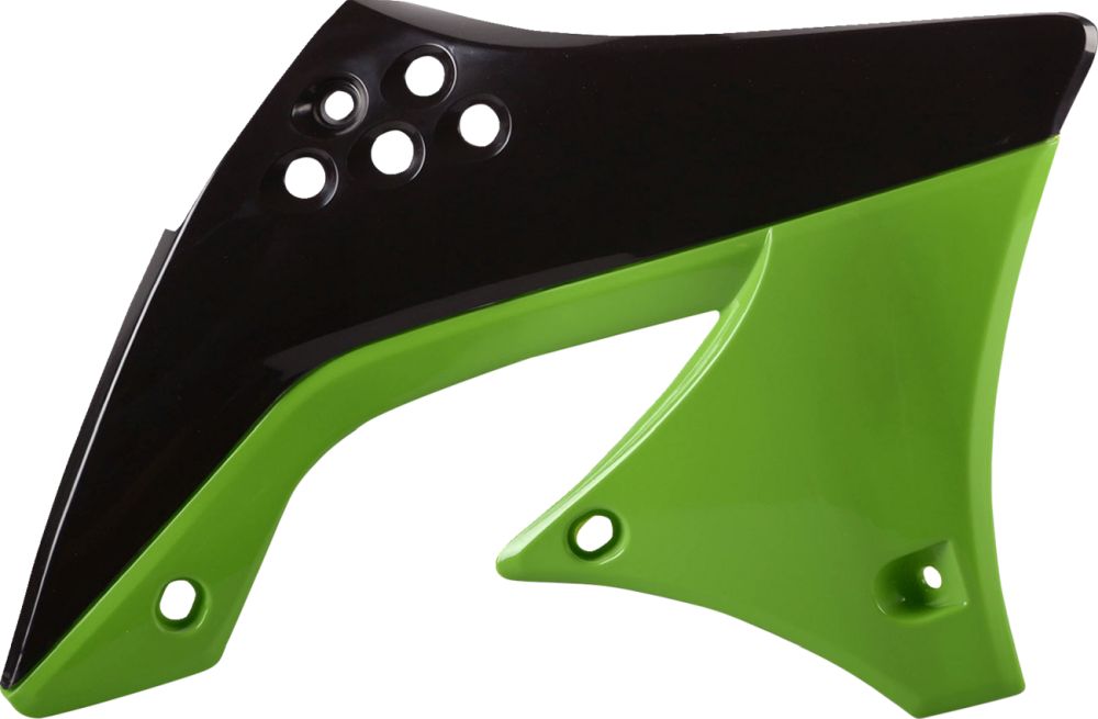 Polisport Radiator Covers for Kawasaki KX450F 2009-2011 Black/green