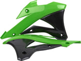 Polisport Radiator Covers for Kawasaki KX85/KX100 Green/black 8417300001