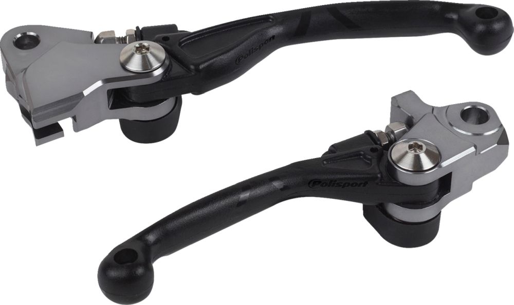 Polisport Pivot Unbreakable Lever Set for Kawasaki KX250X/KX250F/KX450F/KX450X Black
