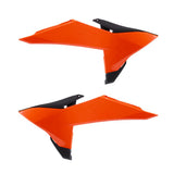 Polisport Radiator Scoops for KTM Orange/Black 8506100001
