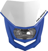 Polisport Halo Headlight - White/Blue Universal Fit 8657400039