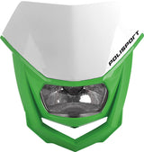 Polisport Halo Headlight - White/Green Universal Fit 8657400041