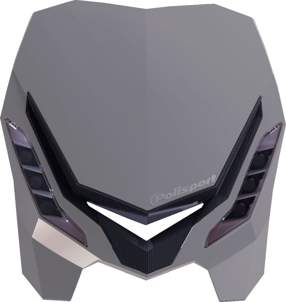 Polisport E-Blaze LED Headlight - Gray/Black Universal Fit Nardo Grey/Black