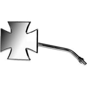 Emgo - 20-34842A - Maltese Cross Mirror, 10mm Euro or Japanese Models L.H.