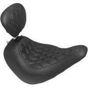Mustang Wide Tripper Solo Seat Diamond Stitch With Backrest Black 83043