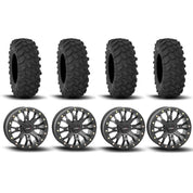 System 3 SB-4 Beadlock Matte Black 15" Wheels And XTR370 Tires [32x10-15]