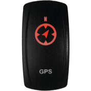 DragonFire Racing Laser-Etched Dual LED Switch - GPS On/Off - Red - 04-0125