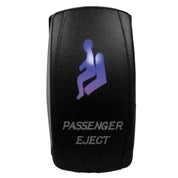 DragonFire Racing Laser-Etched Dual LED Switch - Passenger Eject on/off - Blue - 04-0080