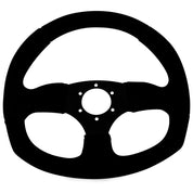 DragonFire Racing Steering Wheel - D-Shaped - Suede - Black - 04-0003