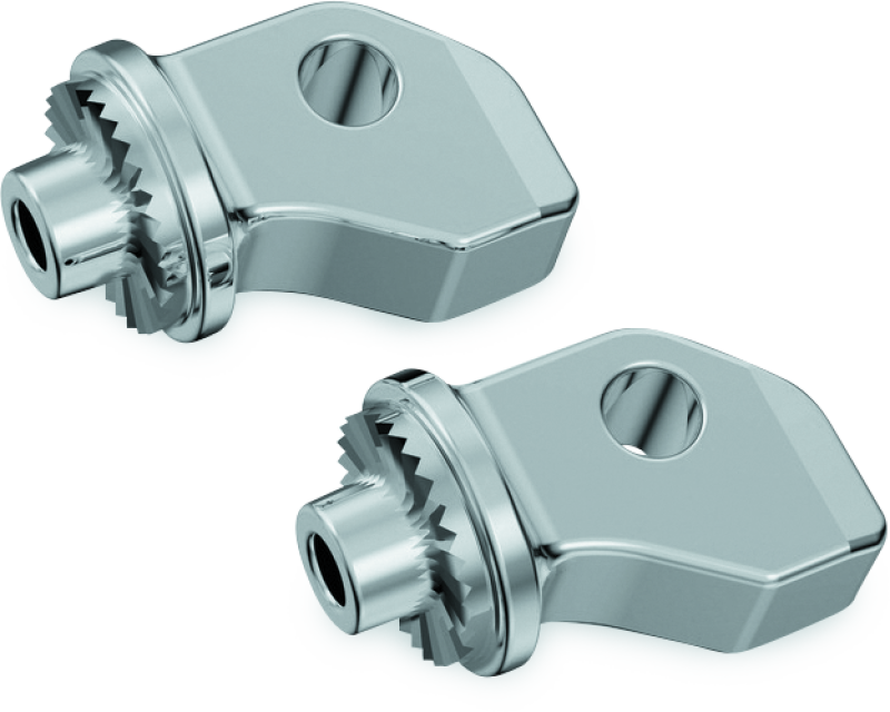 Kuryakyn Chrome Splined Peg Adapters Front 8836