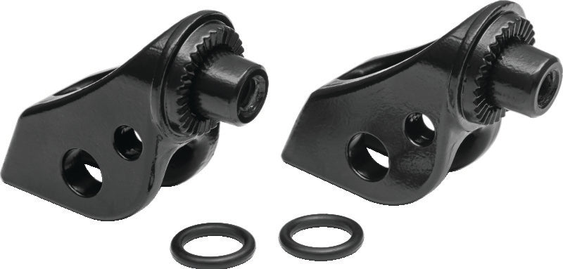 Kuryakyn Satin Black Front Splined Peg Adapters 8937