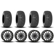 System 3 SB-5 Beadlock Gun Metal Grey 15" Wheels And SS360 Sand/Snow Tires [31x10-15]