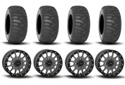 System 3 SB-5 Beadlock Gun Metal Grey 15" Wheels And SS360 Sand/Snow Tires [31x10-15]
