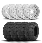 ITP Delta Steel 12" Wheels And Mud Lite Tires [27x12-12]