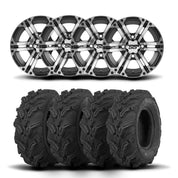ITP SS212 12" Machined Black Wheels And Mud Lite XTR Tires [26x9-12]