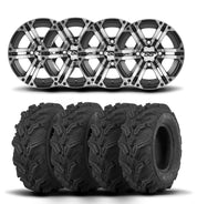 ITP SS212 12" Machined Black Wheels And Mud Lite XTR Tires [26x9-12]