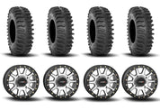 System 3 SB-3 Beadlock Machined/Matte Black 15" Wheels And XT400 Tires [35x10R-15]