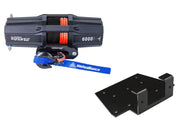 Viper V2 ATV Winch Kit 3500 lb Standard Spool With 40 Feet Blue Synthetic Rope With Mount For Yamaha Big Bear 400 2002-2006