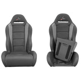 DragonFire Racing HighBack RT Seats for Maverick X3 & YXZ models - Black/Grey - Pair - 15-0051