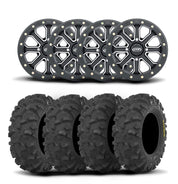 ITP Velocity Inertia 15" Matte Black Wheels And Blackwater Evolution Tires [30x10-15]