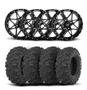ITP Tornado 15" Matte Black Wheels And Blackwater Evolution Tires [32x10-15]