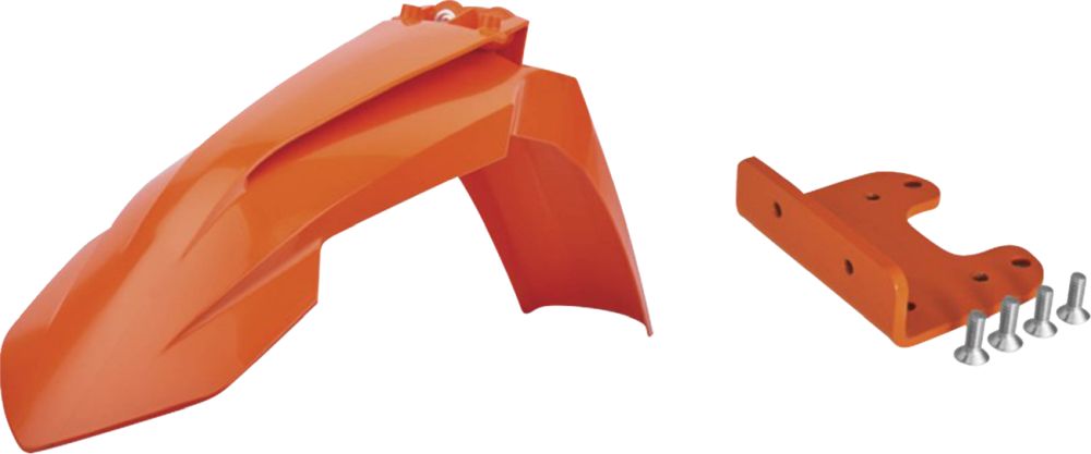 Polisport Front Fender and Adapter Kit for KTM 2007-2013 Orange 90734