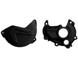 Polisport Engine Covers Protection Kit for Yamaha YZ250F 2015-2018 Black 90941