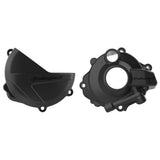 Polisport Engine Covers Protection Kit for Honda CRF250R/CRF250RX Black 90957