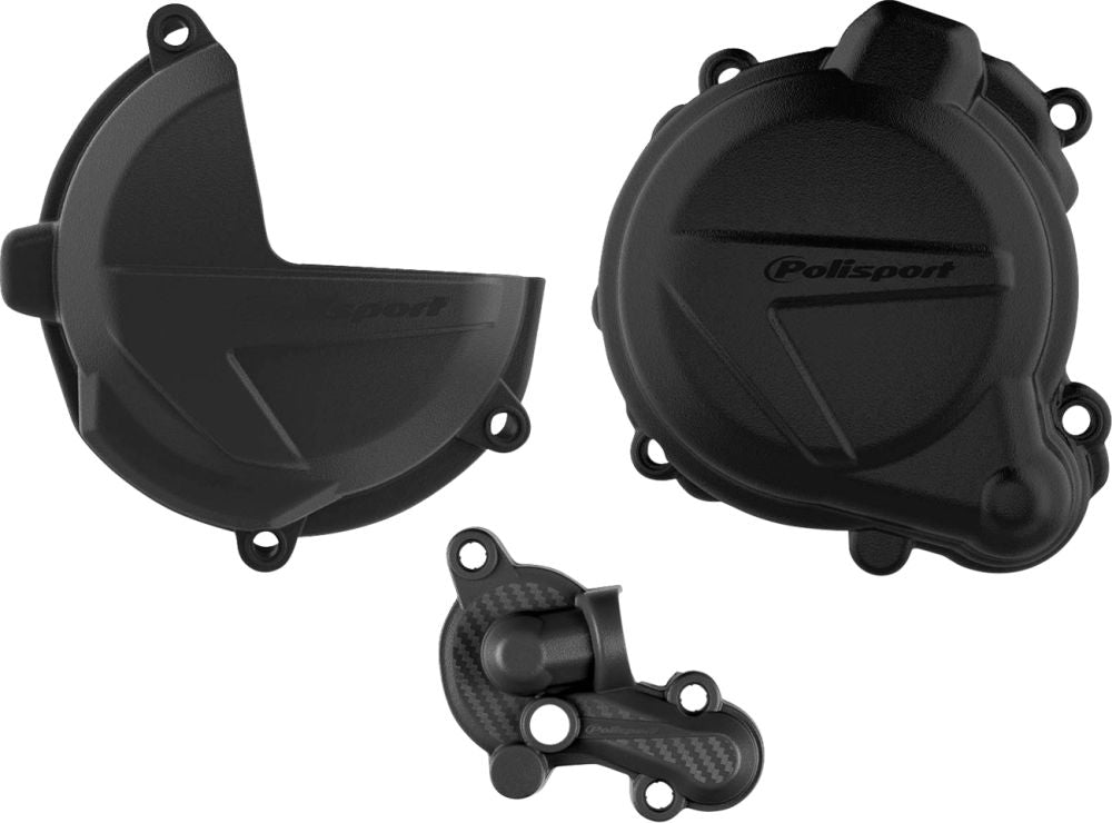 Polisport Engine Cover Clutch/Ignition Protection Kit for Beta Black 91000