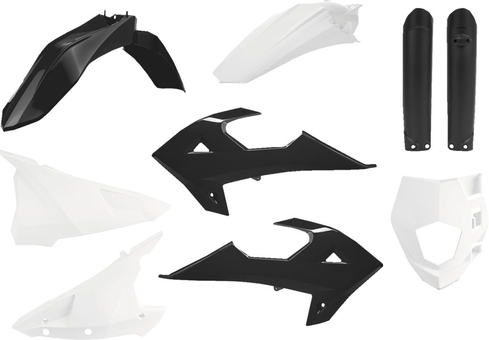 Polisport Complete Enduro Kit for Rieju/GasGas Black/White 91037