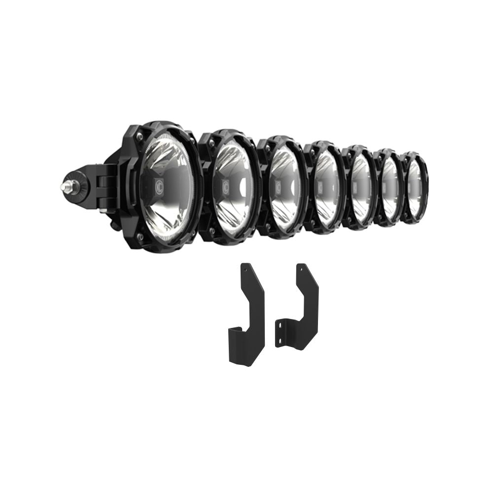 KC HiLiTES Gravity LED Pro6 - 7-Light Bar Kit - Front Bumper -2011-2016 Ford Super Duty