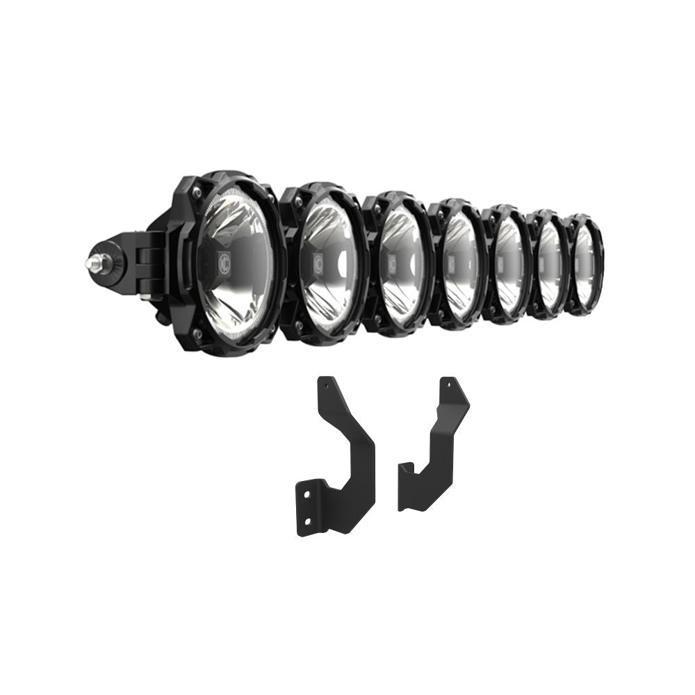 KC HiLiTES Gravity LED Pro6 - 7-Light Bar Kit - Front Bumper - 17-24 Ford Super Duty