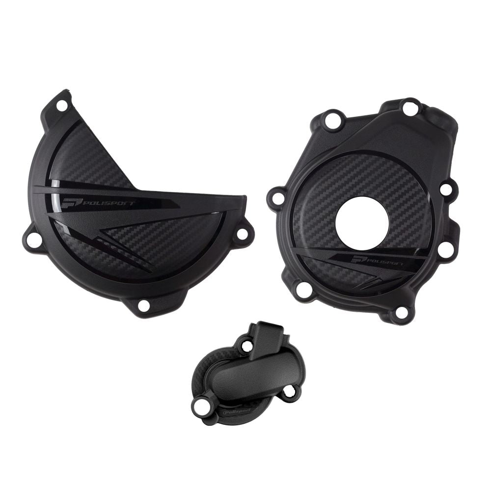 Polisport Engine Covers Protection Kit for KTM/Husqvarna Black 91372
