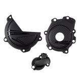 Polisport Engine Covers Protection Kit for KTM/Husqvarna Black 91372