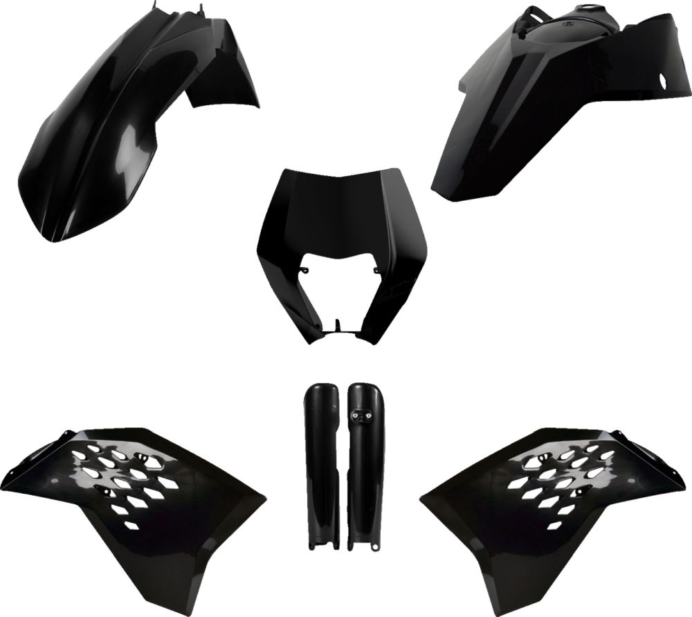Polisport Full Plastic Kit for KTM 2008-2011 Black 91458