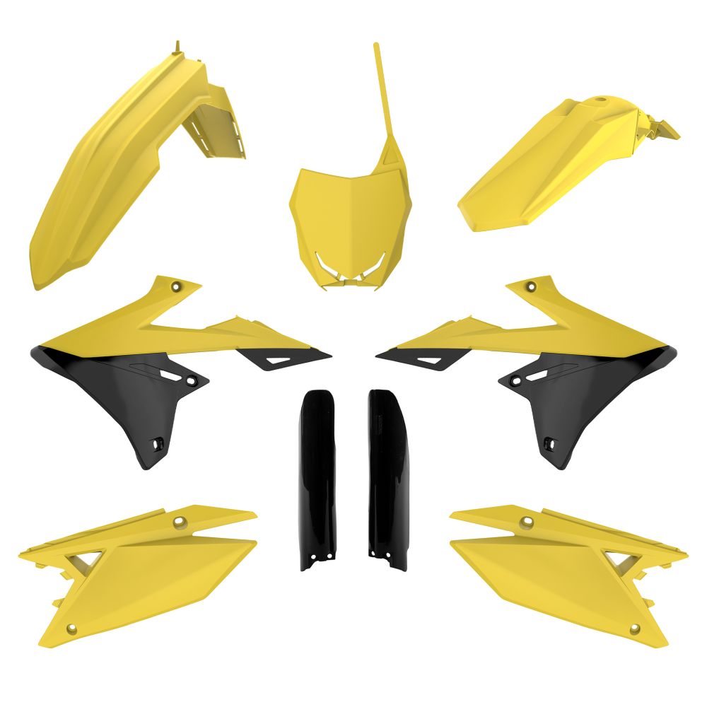 Polisport Full Plastic Kit for Suzuki RMZ250/RMZ450 Yellow 91654