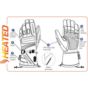 Katahdin Heated Snowmobile Gloves 4XL 100% Waterproof Genuine Leather