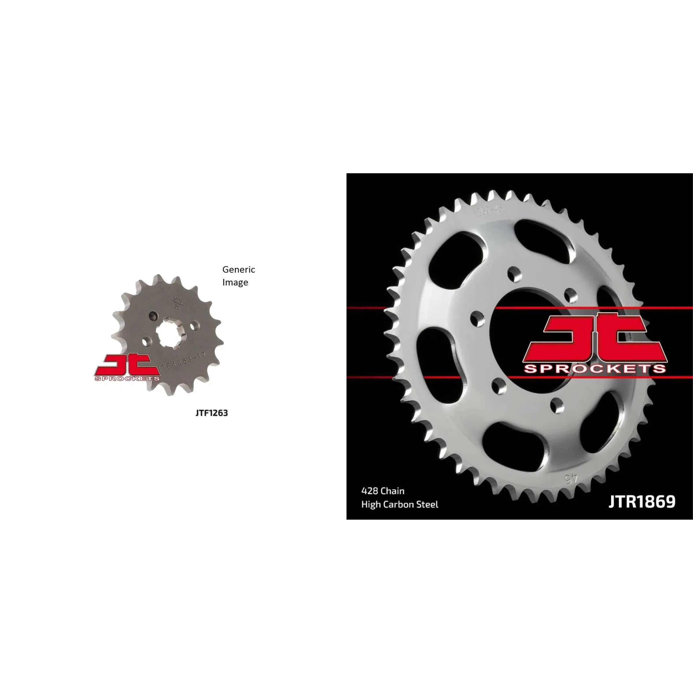 Front and Rear Steel Sprocket Kit for OffRoad YAMAHA XT225 Serow 1992-2007