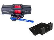 Viper V2 ATV Winch Kit 3500 lb Standard Spool With 40 Feet Blue Synthetic Rope With Mount For Yamaha Big Bear 400 2002-2006