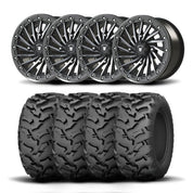 Set of Four Bullite Blade Wheels 15" Gray And Kenda K3203 Mastodon AT Tires [35x10R-15]
