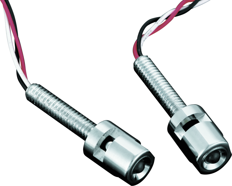 Kuryakyn Chrome LED License Plate Light With Red Accent Light Universal 9398